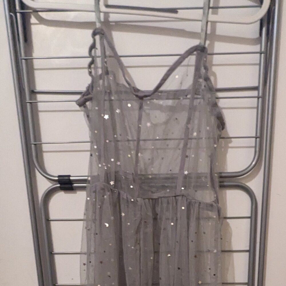 Sheer grey long cover up XL/12